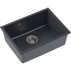 Quadron Alec fregadero de granito 53.5x40 cm negro HQA5340CZK