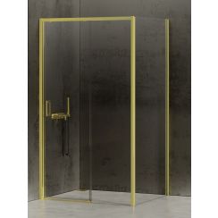New Trendy Prime Light Gold cabina de ducha 130x90 cm rectangular oro brillo/vidrio transparente K-1478