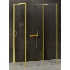 New Trendy Prime Light Gold cabina de ducha 120x90 cm rectangular oro brillo/vidrio transparente K-1514