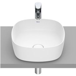 Roca Inspira lavabo 37x37 cm cuadrada sobre encimera blanco A327502620