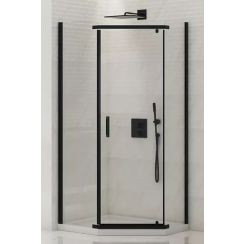 New Trendy New Komfort Black cabina de ducha 80x80 cm negro mate/vidrio transparente K-0805