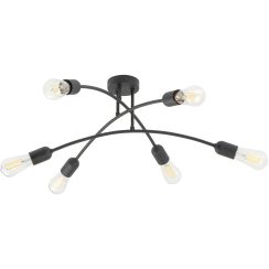 TK Lighting Helix lámpara de techo 6x15 W negro 4679