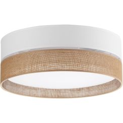 TK Lighting Linobianco plafón 3x15 W blanco-marrón 6577