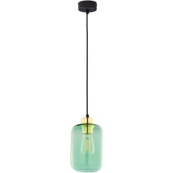 TK Lighting Marco lámpara colgante 1x15 W negro-verde 6696
