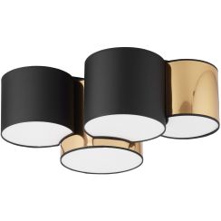 TK Lighting Mona plafón 4x15 W negro-oro 3446
