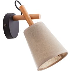 TK Lighting Vaio lámpara de pared 1x15 W negro-gris-madera-beige 573