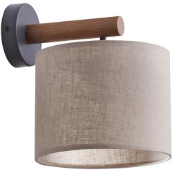 TK Lighting Deva Nature lámpara de pared 1x15 W negro-gris-madera-beige 6106