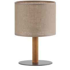 TK Lighting Deva Nature lámpara de sobremesa 1x15 W negro-gris-madera-beige 5192