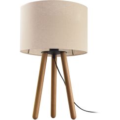 TK Lighting Tokyo lámpara de sobremesa 1x15 W madera-beige 5291