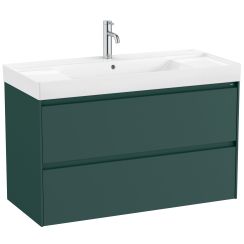 Roca Ona lavabo con mueble 100 cm verde A851693513