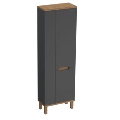 Strama Ovo armario 60.2x30.1x189.4 cm de pie, lateral grafito-roble 12.201.03