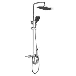 Rea Helix conjunto de ducha a pared con rociador con efecto lluvia cromo REA-P6620