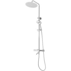 Rea Lungo conjunto bañera/ducha a pared con termostato con rociador con efecto lluvia cromo REA-P6607