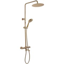 Rea Lungo conjunto bañera/ducha a pared con termostato oro REA-P6604