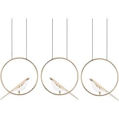 Moosee Bird lámpara colgante 3x24 W blanco-oro MSE010100295