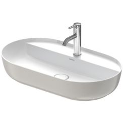 Duravit Luv lavabo 70x40 cm oval sobre encimera blanco-gris/piedra 03807023001