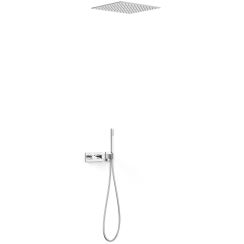 Tres B-System conjunto de ducha empotrado con termostato con rociador con efecto lluvia cromo 30725206