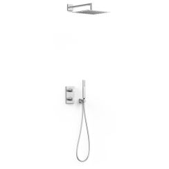 Tres Therm-Box conjunto de ducha empotrado con termostato con rociador con efecto lluvia cromo 21125004