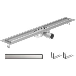 Conjunto cuerpo para desagüe lineal ACO ShowerDrain C 9010.88.24, rejilla de desagüe lineal ACO ShowerDrain C 9010.88.91, 9010.88.56