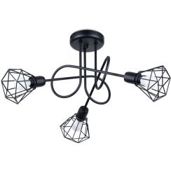 Sollux Lighting Artemis lámpara de techo 3x40 W negro SL.1109
