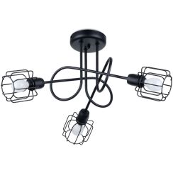 Sollux Lighting Beluci lámpara de techo 3x40 W negro SL.1118