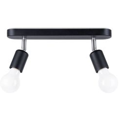 Sollux Lighting Fornes lámpara de techo 2x60 W negro SL.1121
