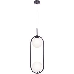 Kaja Parva lámpara colgante 2x40 W negro-leche K-5101