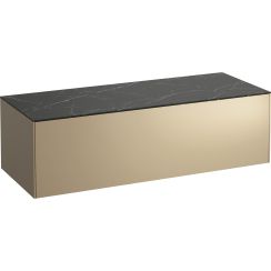 Laufen Sonar armario con encimera 117.5x45.5x34 cm suspendido, para lavabo negro-oro H4054200341401