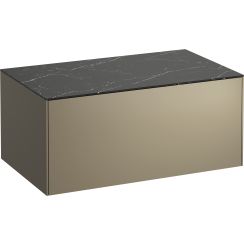 Laufen Sonar armario con encimera 77.5x45.5x34 cm suspendido, para lavabo negro H4054100341421