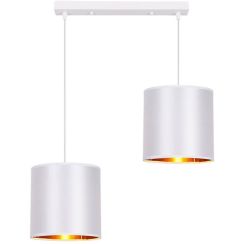 Candellux Atlanta lámpara colgante 2x40 W blanco-oro 32-00644