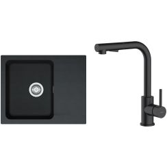 Conjunto grifo de cocina Oltens Myvat 35205300, fregadero Tectonite Franke Orion 114.0286.441