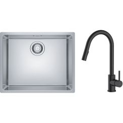 Conjunto fregadero de acero Franke Maris 122.0525.271, grifo de cocina Oltens Litla 35204300