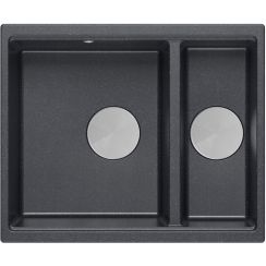 Quadron Logan fregadero graniteq 55x46 cm negro-gris/grafito/ónix HCQL5646U8-BS_U
