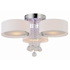 Light Prestige Gambela lámpara de techo 3x40 W blanco-cromo LP-991/3CWH