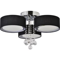 Light Prestige Gambela lámpara de techo 3x40 W negro-cromo LP-991/3CBK