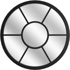 Styler Ornament espejo 50x50 cm circular negro LU-12334