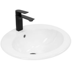 Rea Dalia lavabo 51.5x46 cm oval empotrado blanco REA-U4122