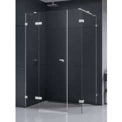 New Trendy Eventa cabina de ducha 130x80 cm rectangular cromo brillo/vidrio transparente EXK-4555