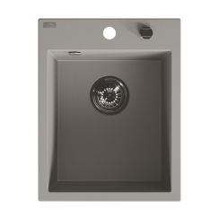 Laveo Monchichi fregadero de granito 50x39 cm gris/grafito/ónix SBO510Y