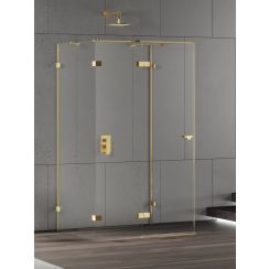 New Trendy Eventa Gold Shine cabina de ducha 120x80 cm rectangular oro brillo/vidrio transparente EXK-4810