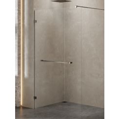New Trendy Avexa Gunmetal Brushed ścianka prysznicowa walk-in 140 cm gunmetal szczotkowany/szkło przezroczyste EXK-7119