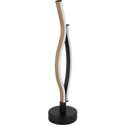 Globo Lighting Geronimo lámpara de sobremesa 2x12 W negro-madera 67206TW