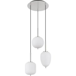 Globo Lighting Blacky I lámpara colgante 3x40 W blanco-níquel 15345-3NO