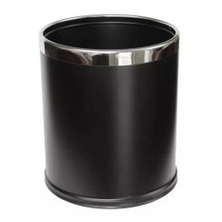 Stella papelera 9 l acero-negro 20.100-MB