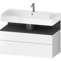 Duravit Qatego armario 99x47x59 cm suspendido, para lavabo blanco-grafito QA4395049180010