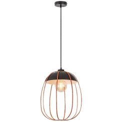 Rabalux Svens lámpara colgante 1x60 W negro-naranja 72034