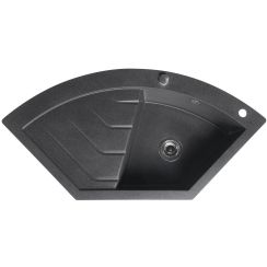 Sapho fregadero de granito 114x57.5 cm negro GR1934
