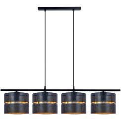 Kaja Zimbo lámpara colgante 4x40 W negro-oro K-5223