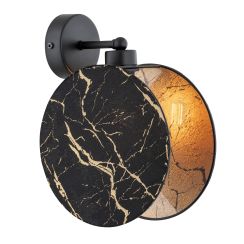Emibig Motif lámpara de pared 1x10 W negro-oro 1327/K1