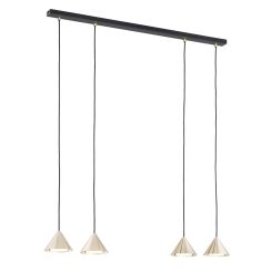 Emibig Elit lámpara colgante 4x12 W negro-oro 1329/4